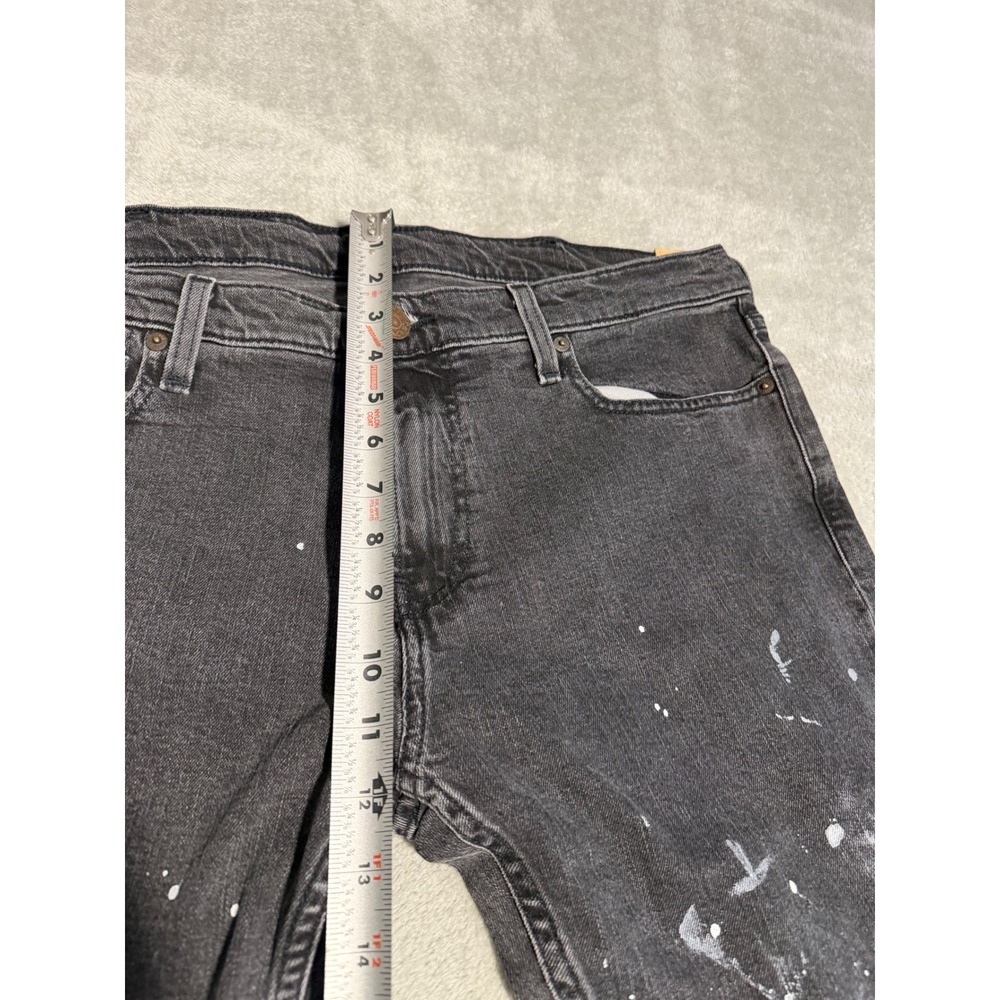 Hollister The Skinny Jeans Mens 36x32 Black Paint Splatter Authentic Denim - Picture 3 of 8